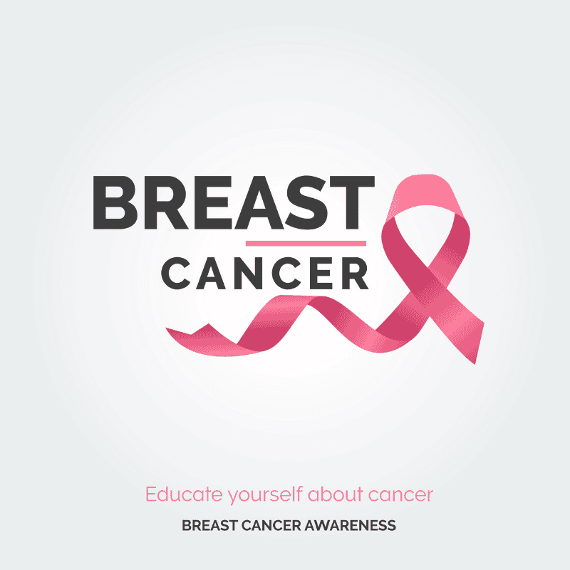 image showing breast cancer logo and awareness text