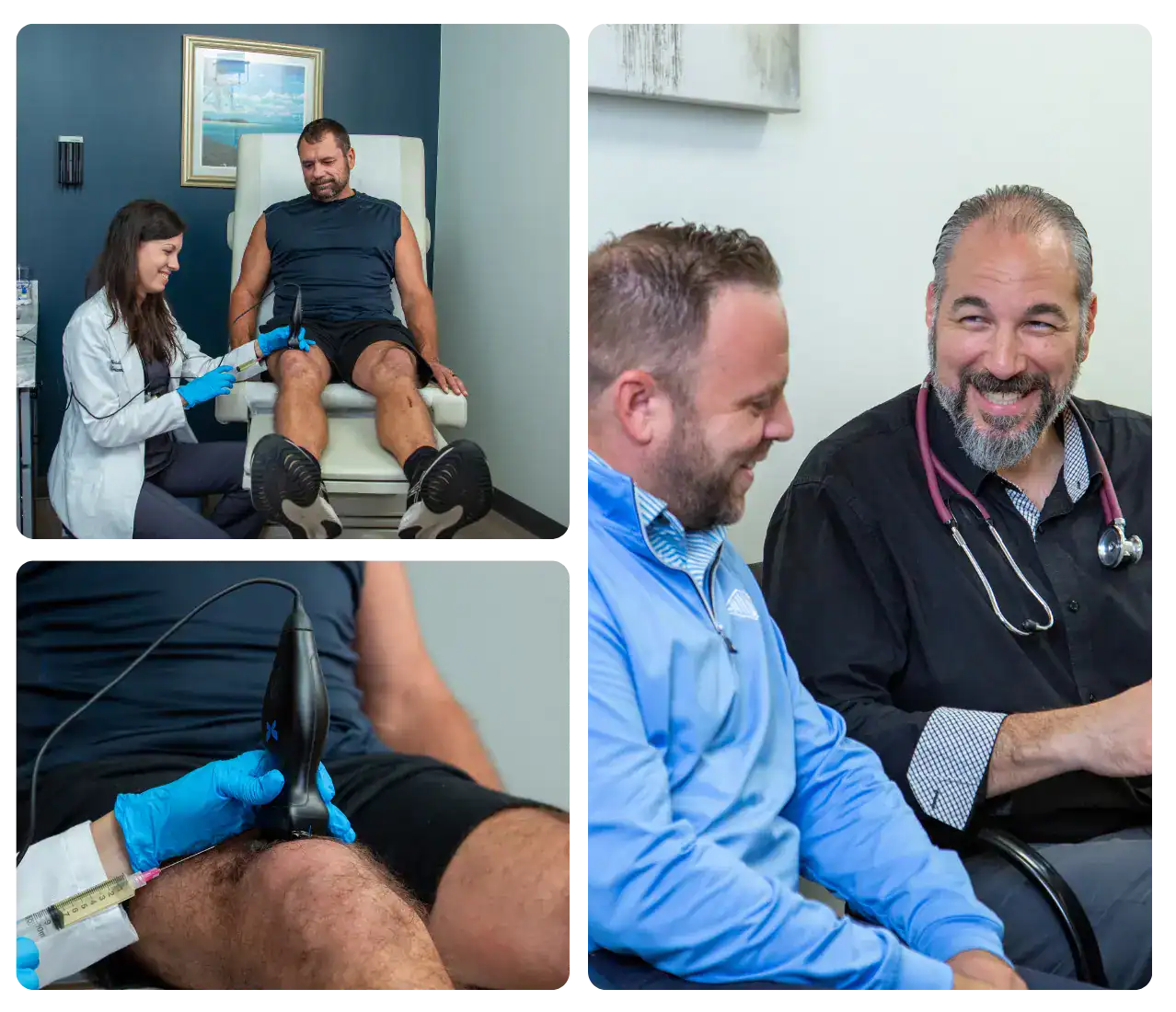 PRP injections in Orlando collage photos